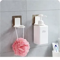 Ny Badrum Shampoo Dusch Gel Flaskhållare Hyllor Hängare Väggmonterad Stativ Sugkopp Hängande Super SUC JLLMSO