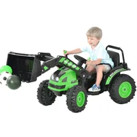 De VS Stock Toy Bouwvoertuig voor Kinderen Bulldozer Peuter Rit op Speelgoed Digger Scoop Trekkoken Draagbare Speelwagen Auto Speelgoed met Voorlader A03