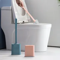 Toilettenbürste Tief Reiniger Silikon Toilettenbürste mit No-Slip-Langen Kunststoffgriff und flexible Borste Silikon Toilette BJ C1005
