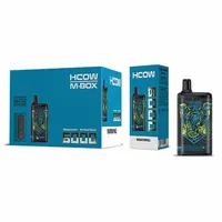 Original HCOW M Box Disposable E cigarettes 6000 Puffs Vape Pen 5% 2% 15ml Pre Filled Mesh Coil Pods Cartridge 650mAh Rechargeable Battery Vaporizer Vapor a27