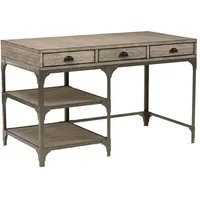US Stock Bedroom Furniture Desk in Weathered Oak & Antique Silver 92325192Y