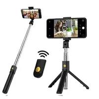 Multi-funzione K07 Bluetooth Bluetooth Selfie Stick Pieghevole Pieghevole Palogena Monopod Otturatore remoto allungabile mini treppiede per smart phone DHL A23