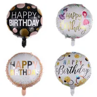 18 inç Mutlu Doğum Günü Balonlar Şişme Helyum Balon Doğum Günü Partisi Süslemeleri Çocuklar Globos Çocuk Oyuncak Hediyeler 10 adet / grup Y0107