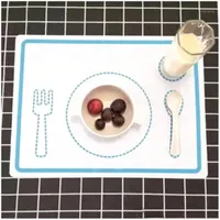Tappetini semplici contorni semplici da stampa tavolo da cucina per la cucina tavolino grande rettangolo silicone per alimentazione per alimentazione ciotola flessibile1