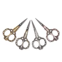 Retro European Style Nail Stainless Steel Classical Plum Blossom Trimmer Scissor Manicure Tool Makeup Cuticle Scissors JXW695