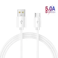 5A Micro USB Cable 1m 2m Data Sync Fast Charging Wire For Samsung S7 Huawei Xiaomi Note Tablet Android USB Phone Charger Cables