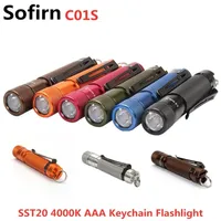 Sofirn C01S BLF Mini Led Latarka AAA Twisy High 95 CRI SST20 4000K Keychain Hat Light z klipsem 220209