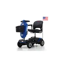 US Stock Compact Travel Electric Power Mobility Scooter Cyklar för Vuxna -300 lbs Max Vikt, 300W Motor, A47 A04