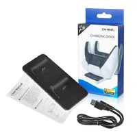 Dual Charging Dock Double Charger Cradle Charge Desktop 2 Bay Gampad Power Recharge for Sony PS5 Player Bluetooth Controllers075a38 a07