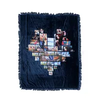 Sublimatie leeg vierkante deken huishoudelijke liefde hart wollen dekens zwart tapijt eenvoud mannen vrouwen hot koop 66EX4 P2