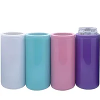 12oz Sublimation Slim Cooler Mugs Double Wall Straight Coolers Copper-plated Storage Tank Multicolor Keep Cold Holder Vacuum Can55568j