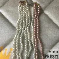Boutique hänge full av diamant pärla kedja clavicle chain damer mode kedja halsband högkvalitativa smycken tillbehör