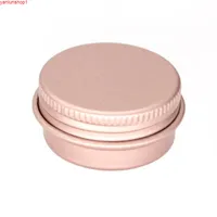 100 unids x 15 g 10g 30 g mini rosa oro crema de aluminio jarra de uñas maquillaje labial brillo vacío cosmético metal contenedores contenedores 15mlhigh cuantty
