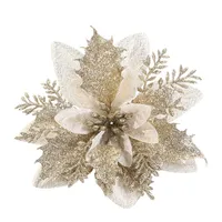 Artificial Flannelette Flowers Champange Color Christmas Tree Ornaments Romatic Xmas Festival Decoration Flower 122104