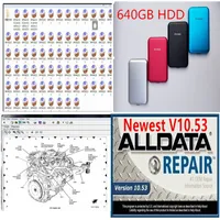 2020 Hot alldata V10.53 auto repair soft-ware and All data in 640gb HDD for cars and trucks USB 3.0