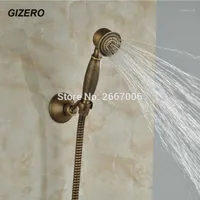 バスルームのシャワーヘッドGigeroフリーシップクラシックアンティークブラックブロンズ電話スタイル銅ハンドヘッドヘッド+シャワーホルダー+ 1.5mホースGI13181