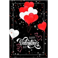 Custom Happy Valentine&#039;s Day Garden Flags For Decoration Festival Vivid Color 12x18inch 100D Polyester Yard