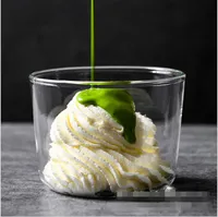 アイスクリームデザートカップその他の飲み物の高温ヨーグルトガラスカップフルーツプリンボウルベーキングモールドムース