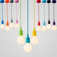 Hängsmycke Lampor Färgglada konstljus Modern DIY Design Hängande Hemmaffär Butik Industriell inredning Ljus Lampadari Luz