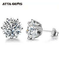ATTAGEMS Classic 100% 925 Sterling Silver 2.0CT Gemstone Anniversary Wedding Earrings Fine Jewelry Gift Wholesale 220209