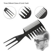 3 في 1 أمشاط بلاستيكية تفصل عن الشعر على نطاق واسع من الأسنان مشط مضاد لتصفيف الشعر