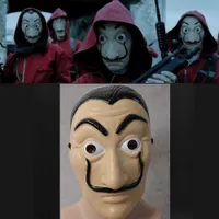 Halloween Cosplay Party Maske La Casa de Papel Gesicht Maske Salvador Dali Kost￼m Film Masken Realistische Masque Money Heist Requisiten