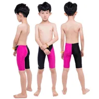 Niños para hombres Natación Troncos de entrenamiento profesional Competición Pantalones de longitud de la rodilla Secado rápido Boxer Swim Shorts 5xl