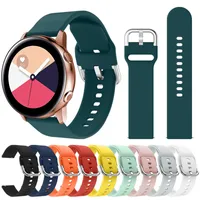 Silicone Smart Watch Band Straps Est 20mm 22mm para Samsung Galaxy Active 2 3 Gear S2 Bandas
