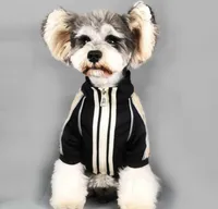 봄 가을 빈티지 애완 동물 재킷 패션 편지 인쇄 Schnauzer 코트 축제 선물 불독 트렌디 한 후드
