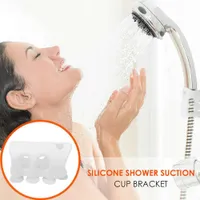 기타 목욕탕 샤워 헤더 홀더 용품 실리콘 흡입 컵 브래킷 화이트 샤워 분무기 브래킷 욕실 액세서리 자체 지원