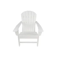US stock Furniture UM HDPE Resin Wood Adirondack Chair - White298I