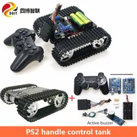Szdoit PS2 Gamepad-Griffsteuerung T101 Smart RC Roboter-Tank-Chassis-Kit verfolgte Crawler-Fahrzeug 33GB-520 Motor DIY für Arduino 201208