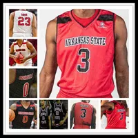 2021 College Arkansas State Jerseys Basketball Caleb Fields Norchand Omier Marquis Eaton Keyon Wesley Christian Willis Markise Davis 4XL