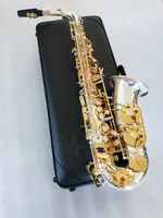 Yanagisawa Brand New A-WO37 Saxophone Alto Argent plaqué or Key Sax professionnel avec Embouchure cas de haute qualité musicale