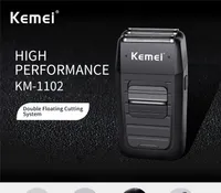 في المخزن! حار Kemei KM-1102 قابلة للشحن اللاسلكي ماكينة حلاقة للرجال التوأم شفرة الترددية اللحية الحلاقة الوجه العناية متعددة الوظائف قوي الانتهازي