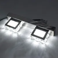 2 luces moderna impermeable espejo pared luz led baño nórdico arte deco iluminación cuadrado vanidad cristal escono cristal lámpara de cristal