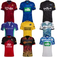 2021 2022 Rugby Jersey Highlanders Crusaders Fidschi Drua Home Jersey 21 22 Hurrikane Blues Chiefs shirt Größe S-3XL