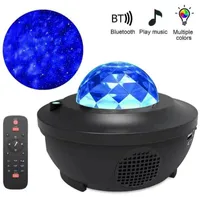 Neue Bunte Galaxie Sternenhimmel Projektor LED Nachtlicht Bluetooth USB Sprachsteuerung Music Player Lautsprecher Sternprojektionslampe Geburtstag