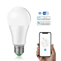 15W WIFI inteligente bombilla B22 E27 LED lámpara de trabajo con Alexa / Google Inicio 85-265V Temporizador regulable blanco Bombillas Magic