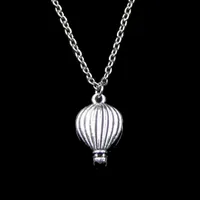 Fashion 21*13mm Hot Air Balloon Pendant Necklace Link Chain For Female Choker Necklace Creative Jewelry party Gift