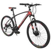26 inch 24speeds aluminum alloy frame, shimano shifter system, front and rear disk brake ,red color MTB for male and female USA St303j