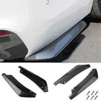 Universele Auto Voor Achter Bumper Strip Lip Spoiler Diffuser Splitter Krasbeschermer Koolstofvezel Winglets Side Rirt Extension