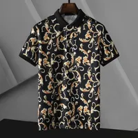 Erkek Polo Gömlek Baskı Nakış Üst T Shirt İtalya Moda Polos Gömlek Erkekler Için Yüksek Sokak Pamuk Etiketler T Shirt Tops