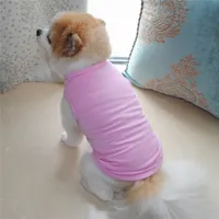 Gato perro mascota camisa llano camisa chaleco ropa pequeña pura color sólido t shirt abrigo perrito camisas de verano ropa ropa ropa fuente de mascotas