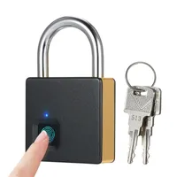 10 Takım Parmak İzi Akıllı Parmak İzi Kilit Hızlı Kilit Açma USB Şarj Edilebilir Akıllı Kapı Kilidi Metal Parmak İzi Kapı Kilidi 2 Tuşları Y200407 ile