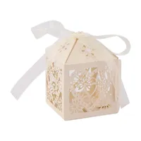 NEIXIANHG Gift Wrap 100pcs / Set Portable Fashion Pearl Paper Box Box Bridal Decoration Mariage Favors Home Box1