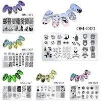 25 Kinds Nail Stamping Plates Line Pictures Nail Art Plate Stainless Steel Design Stamp Template for Printing Stencil Tools 0211
