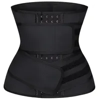 Waist Support High Compression Latex Trainer 9 Steel 4 Hooks Corset Training Girdle Slimming Belt Double Straps Shapewear