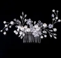 Hoofdbanden juwelier kleur tiara kammen voor vrouwen bruid parel kristal hoofddeksel bruiloft haar Aessoires bruids sieraden drop levering 2021 wkh