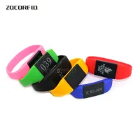 100pcs silicon 125Khz RFID wristbands,cabinet lock key with natatorium ID buckle bracelets, LF wrist strap
